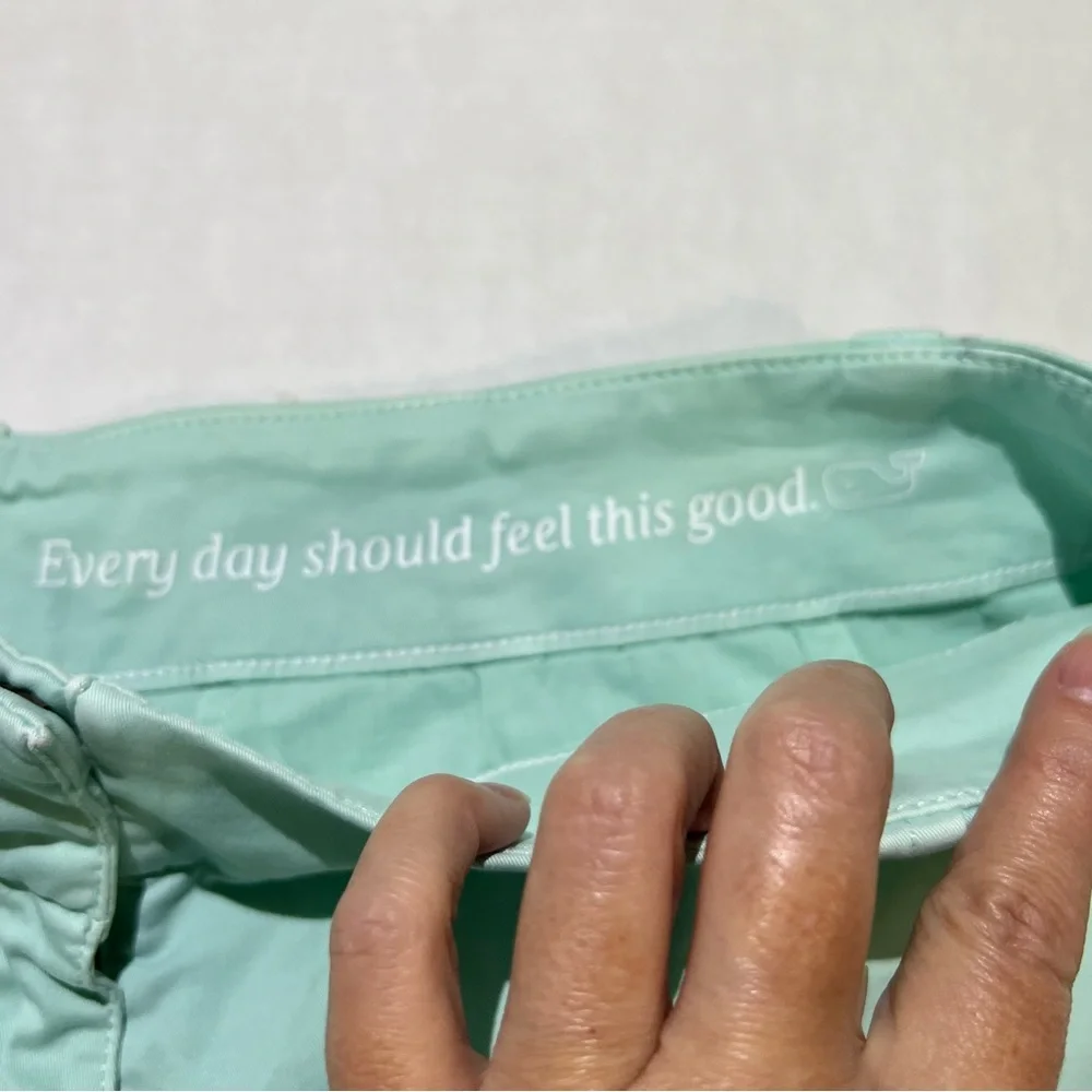 Vineyard Vines Mint Green Shorts Womens Size 4 Chino Stretch Preppy Style